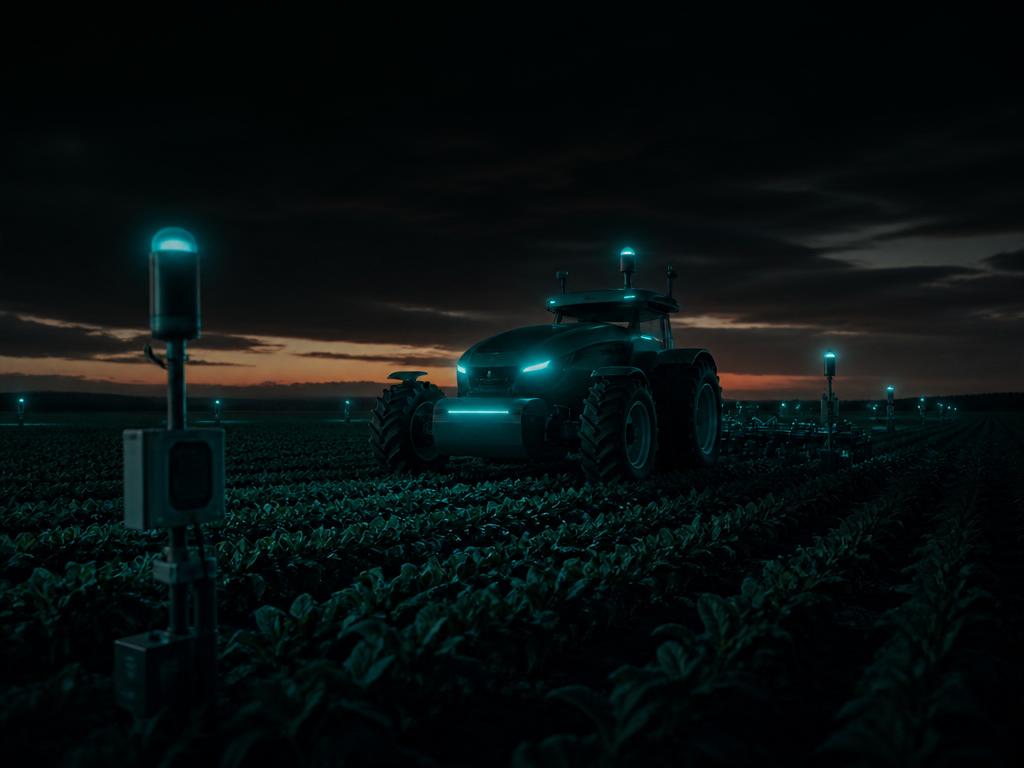 Connected agriculture equipment in a field